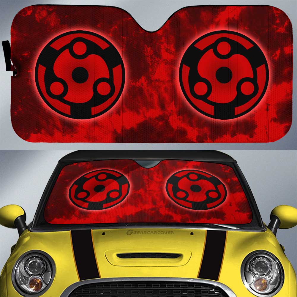 Madara Eternal Mangekyo Sharingan Car Sunshade Custom Anime Tie Dye Style - Gearcarcover - 1