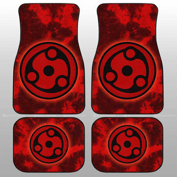 Madara Mangekyo Sharingan Car Floor Mats Custom Tie Dye Style - Gearcarcover - 1