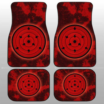 Madara Rinne Sharingan Car Floor Mats Custom Tie Dye Style - Gearcarcover - 1