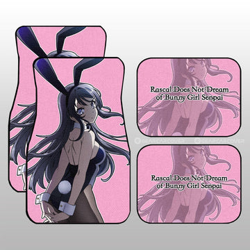 Mai Sakurajima Car Floor Mats Custom Bunny Girl Senpai - Gearcarcover - 1