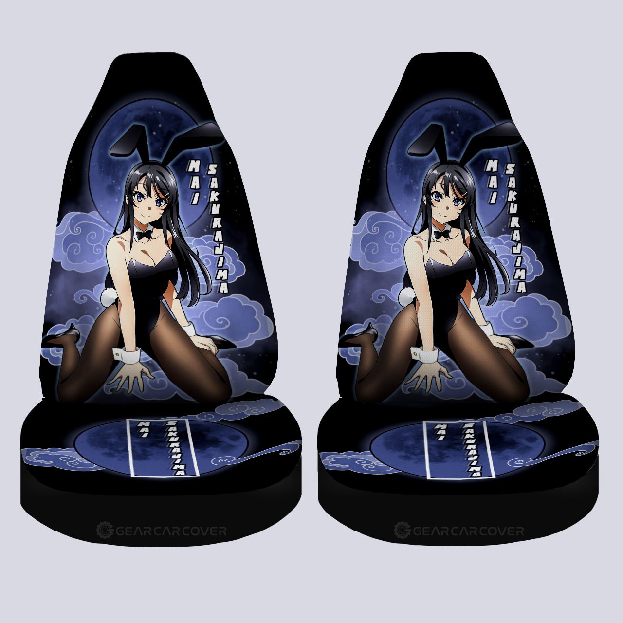 Mai Sakurajima Car Seat Covers Custom Bunny Girl Senpai Car Accessories For Fans - Gearcarcover - 4