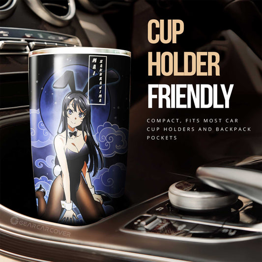 Mai Sakurajima Tumbler Cup Custom Bunny Girl Senpai - Gearcarcover - 2