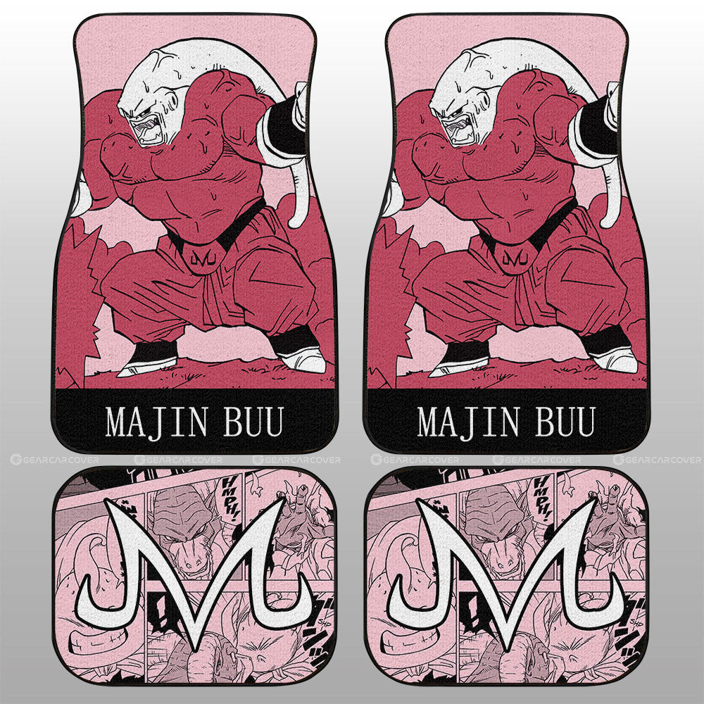 Majin Buu Car Floor Mats Custom Manga Color Style - Gearcarcover - 2