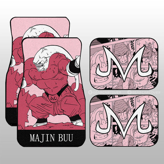 Majin Buu Car Floor Mats Custom Manga Color Style - Gearcarcover - 1