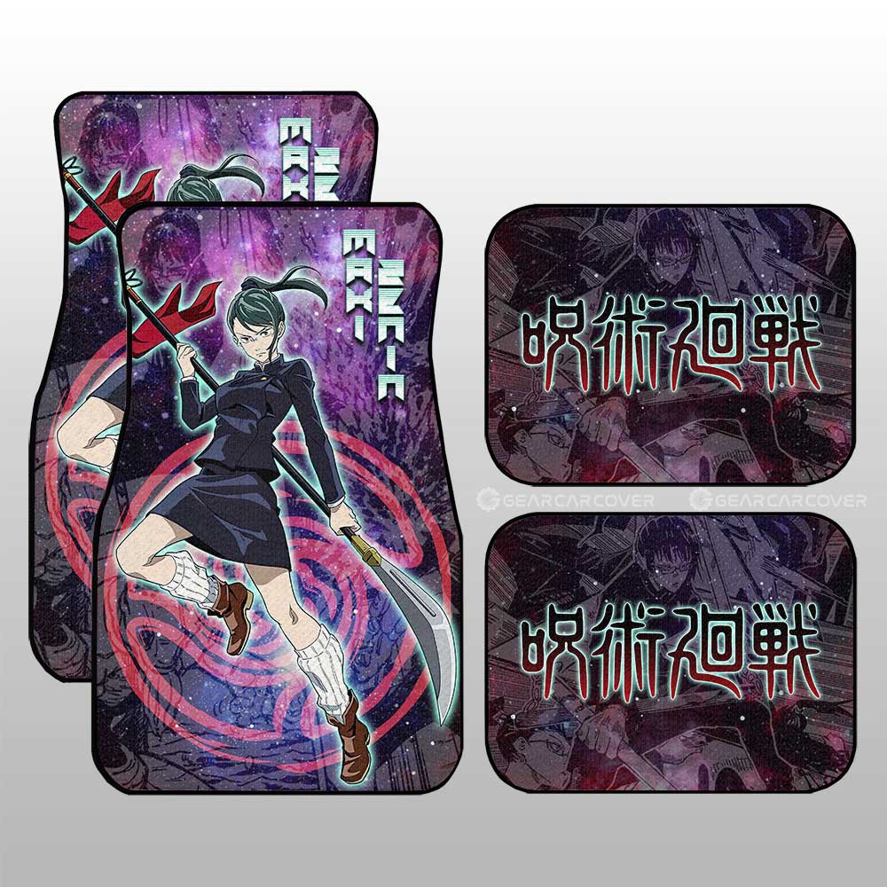 Maki Zenin Car Floor Mats Custom Galaxy Manga Style - Gearcarcover - 1