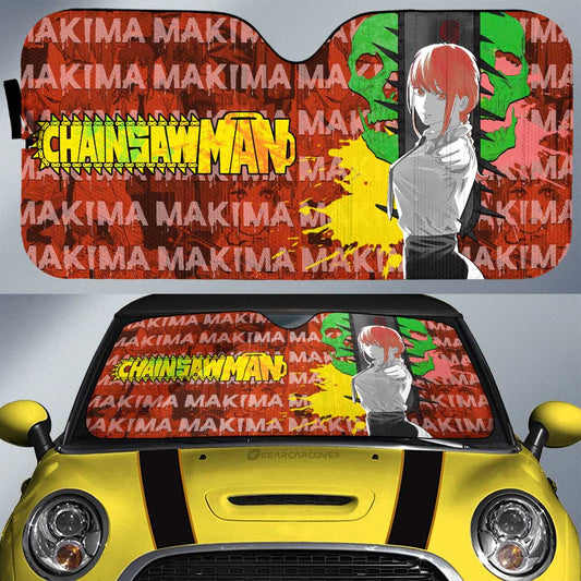 Makima Car Sunshade Custom Car Interior Accessories - Gearcarcover - 1