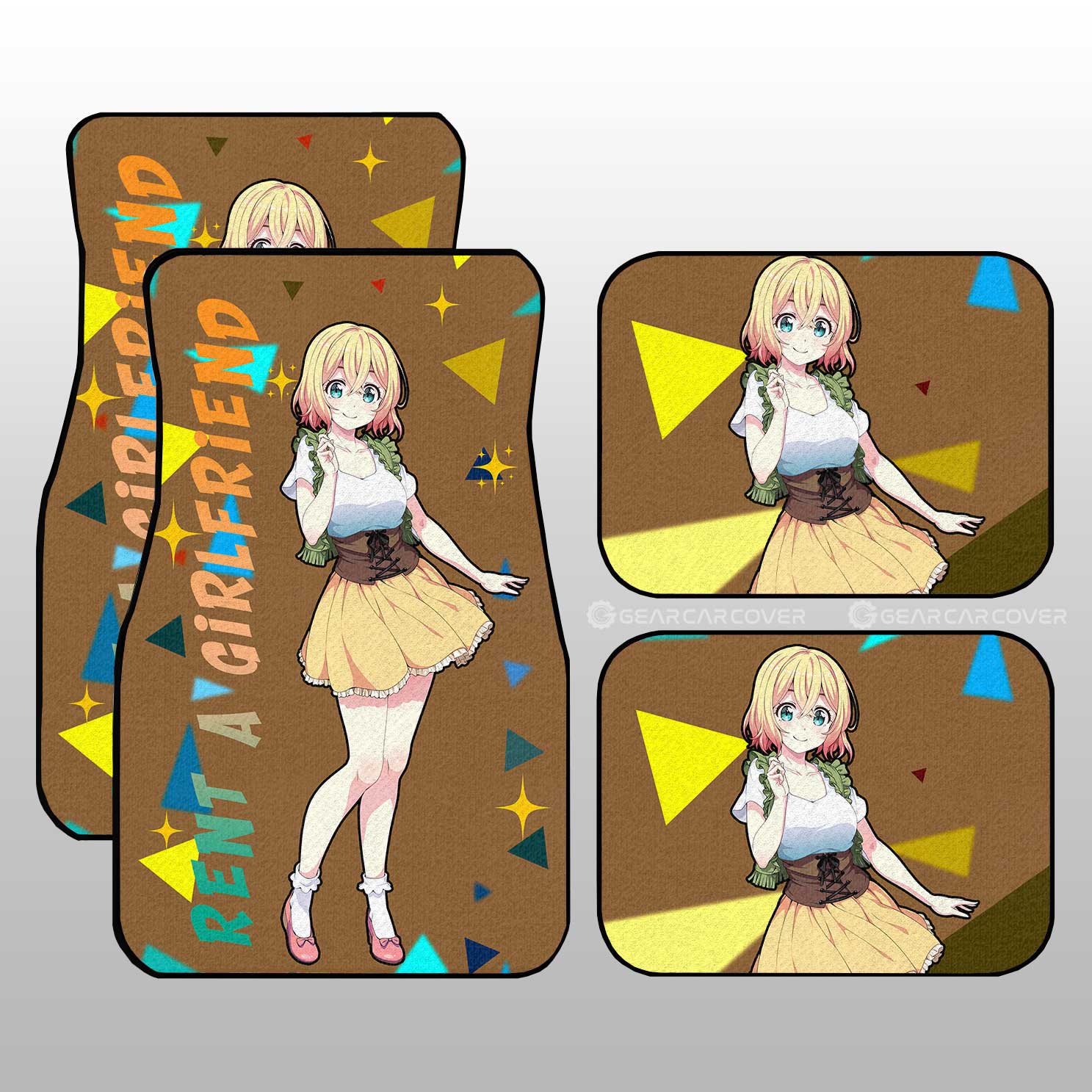 Mami Nanami Car Floor Mats Custom Rent A Girlfriend - Gearcarcover - 1