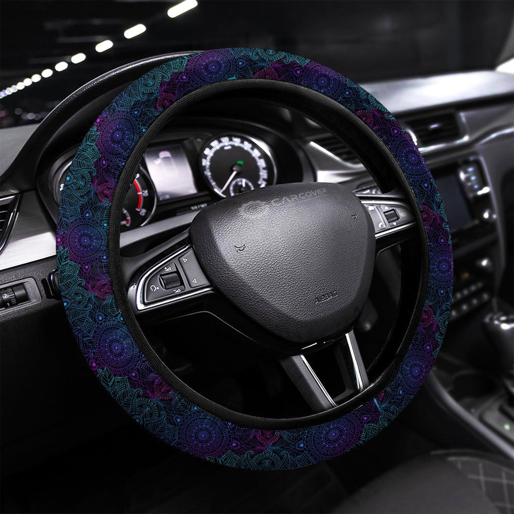 Mandala Steering Wheel Covers Custom Mandala Flower Car Accessories - Gearcarcover - 1