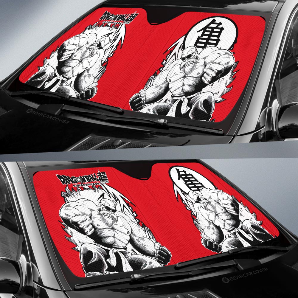 Master Roshi Car Sunshade Custom Car Accessories Manga Style For Fans - Gearcarcover - 2