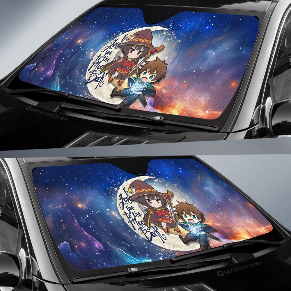 Megumin And Kazuma Car Sunshade Custom Car Accessories - Gearcarcover - 2