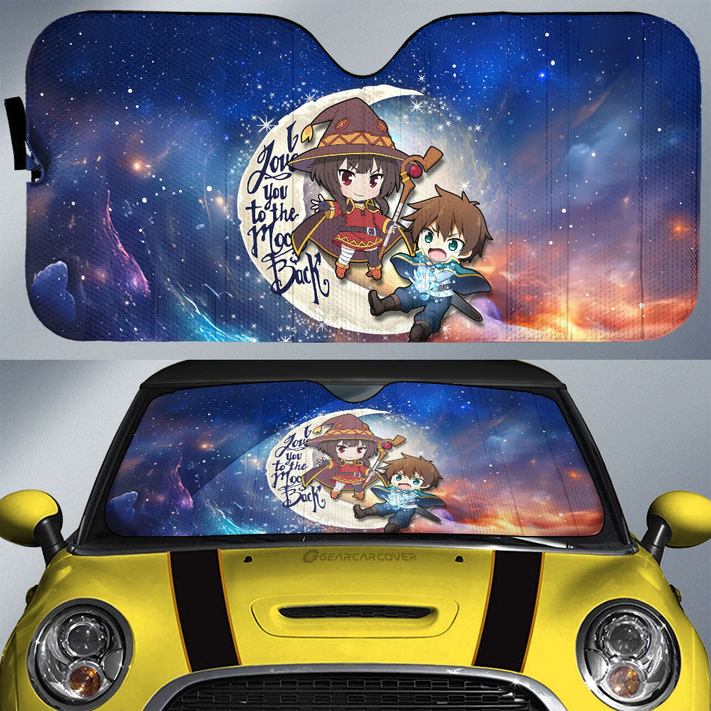 Megumin And Kazuma Car Sunshade Custom Car Accessories - Gearcarcover - 1