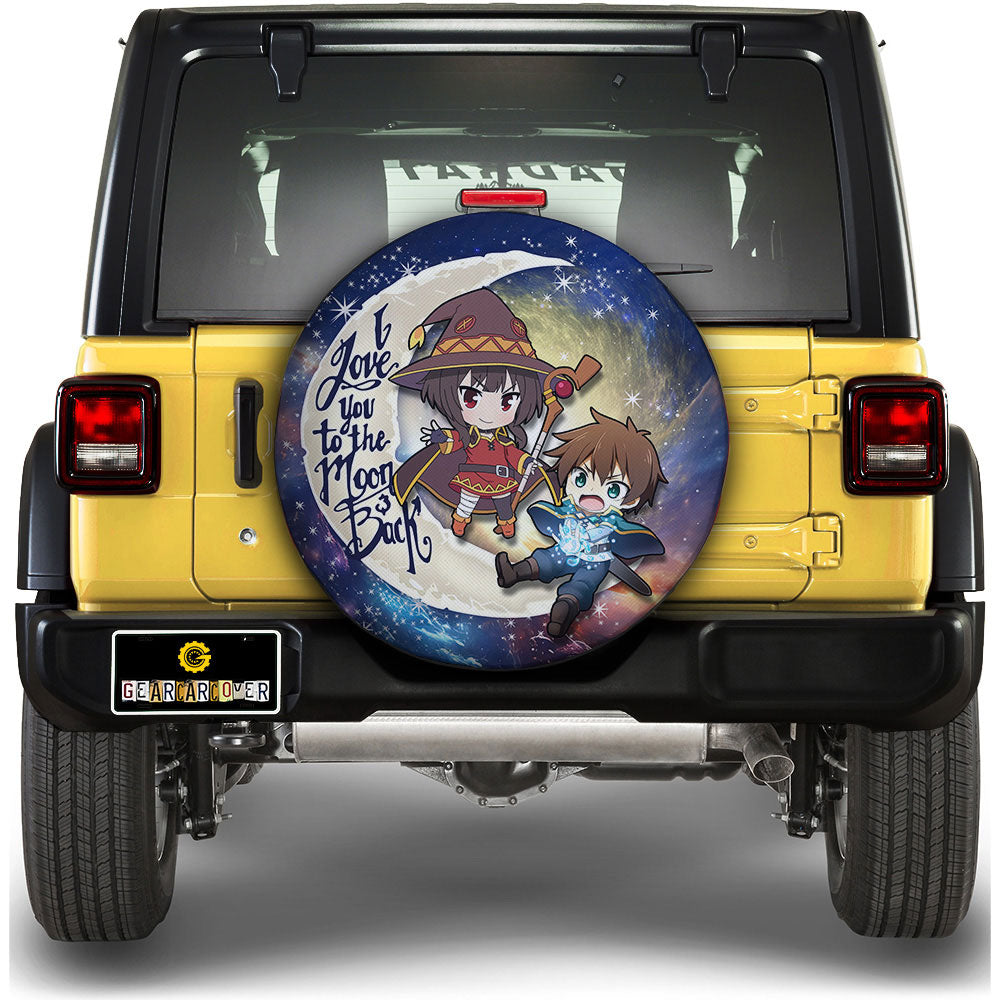 Megumin And Kazuma Spare Tire Covers Custom Car Accessories - Gearcarcover - 1