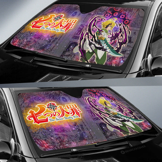 Meliodas Car Sunshade Custom Galaxy Manga Style - Gearcarcover - 2
