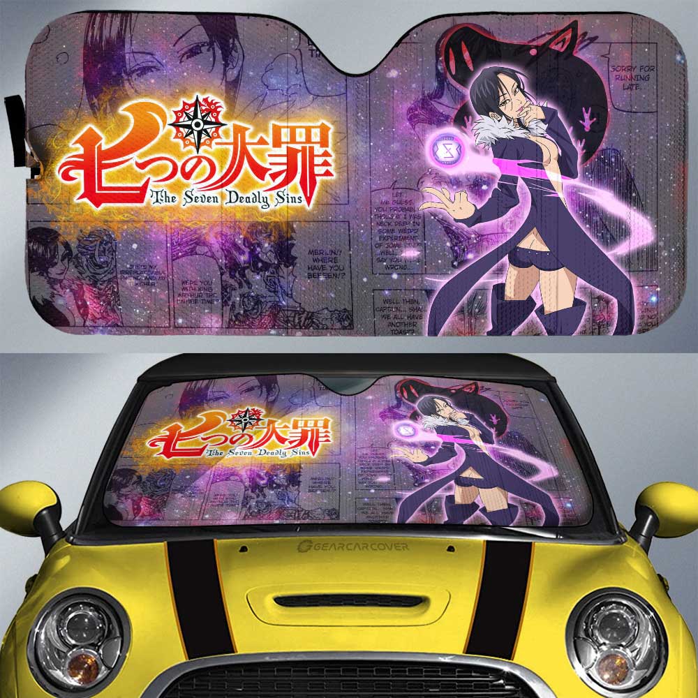 Merlin Car Sunshade Custom Manga Galaxy Style - Gearcarcover - 1