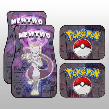 Mewtwo Car Floor Mats Custom Anime Galaxy Manga Style - Gearcarcover - 1