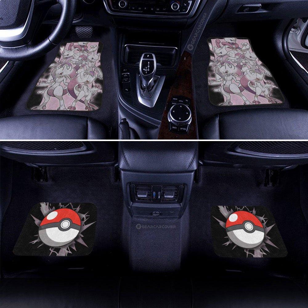 Mewtwo Car Floor Mats Custom Car Accessories For Fans - Gearcarcover - 2