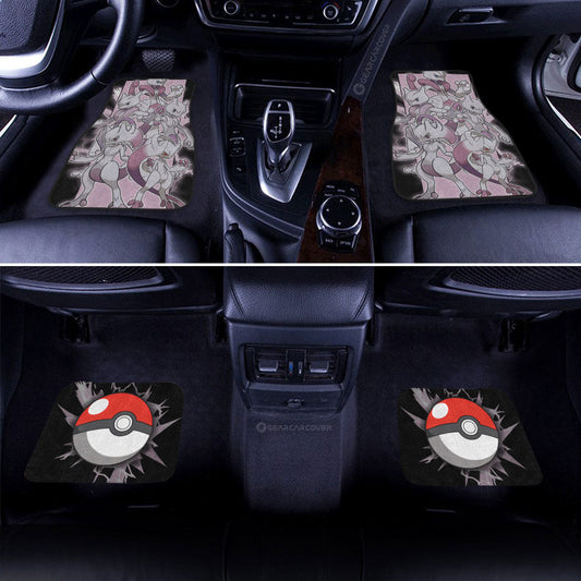 Mewtwo Car Floor Mats Custom Car Accessories For Fans - Gearcarcover - 2