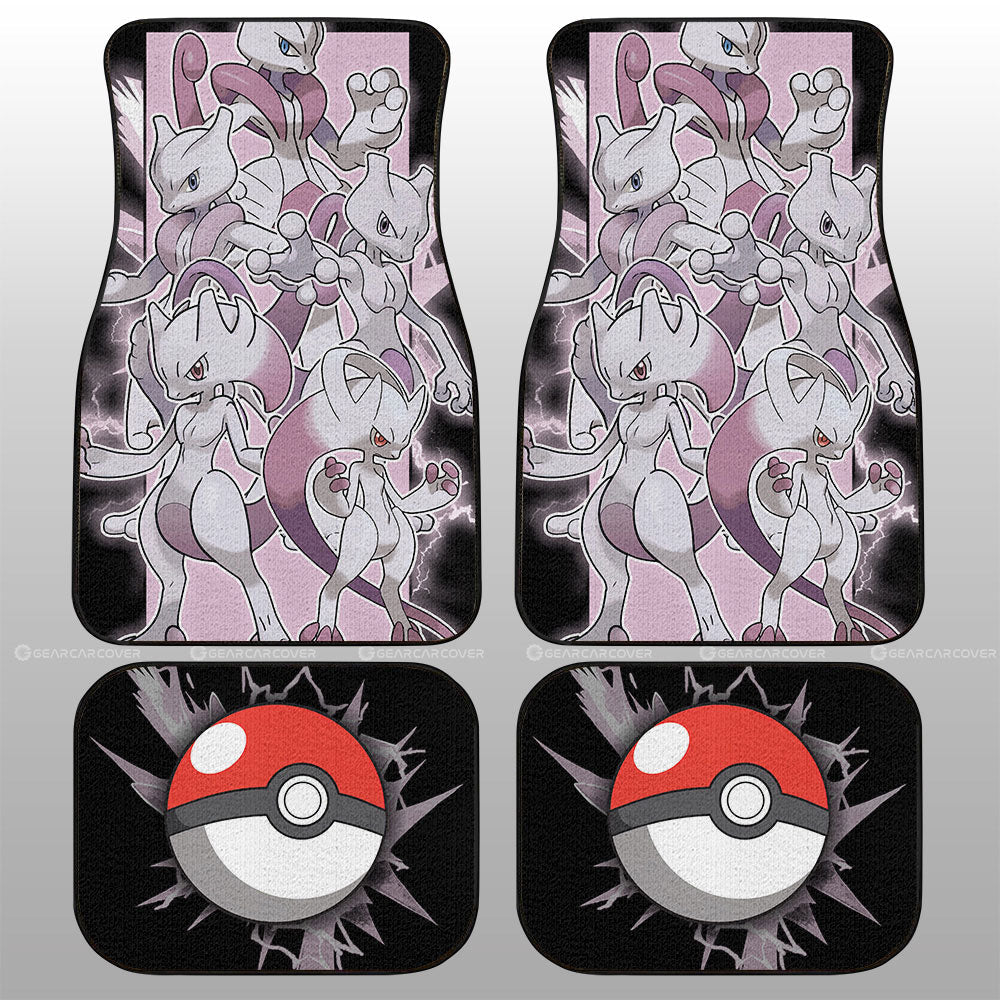 Mewtwo Car Floor Mats Custom Car Accessories For Fans - Gearcarcover - 1