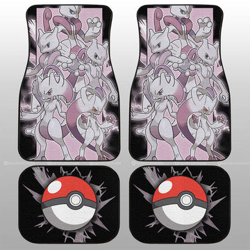 Mewtwo Car Floor Mats Custom Car Accessories For Fans - Gearcarcover - 1