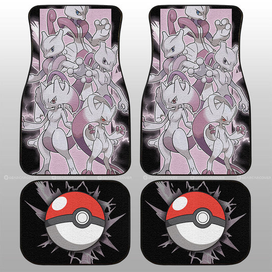 Mewtwo Car Floor Mats Custom Car Accessories For Fans - Gearcarcover - 1