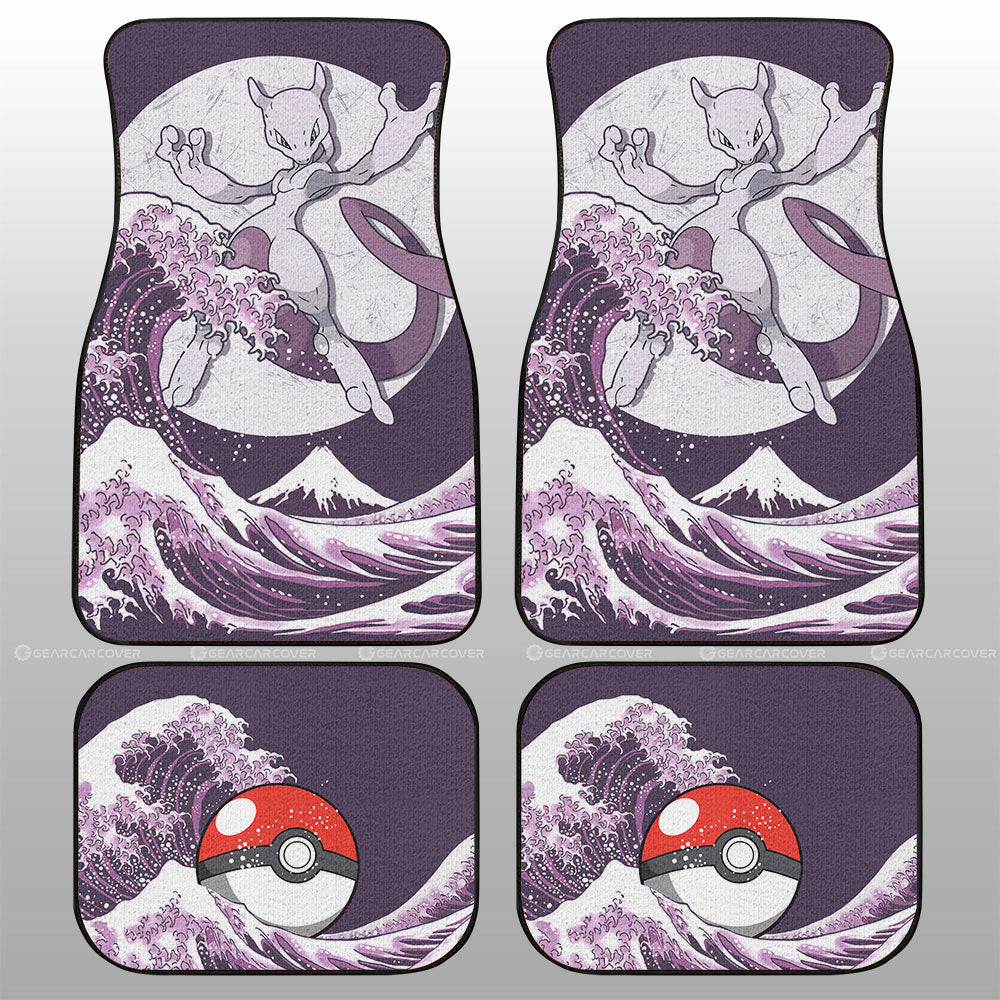 Mewtwo Car Floor Mats Custom Pokemon Car Accessories - Gearcarcover - 1