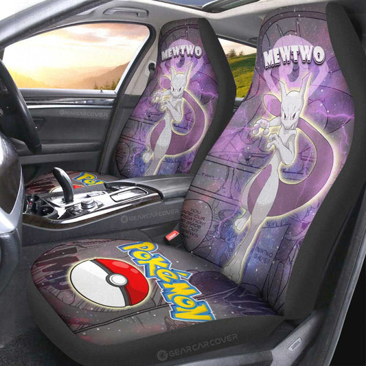 Mewtwo Car Seat Covers Custom Anime Galaxy Manga Style - Gearcarcover - 2