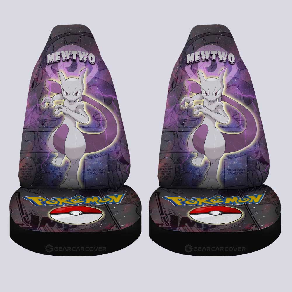 Mewtwo Car Seat Covers Custom Anime Galaxy Manga Style - Gearcarcover - 4