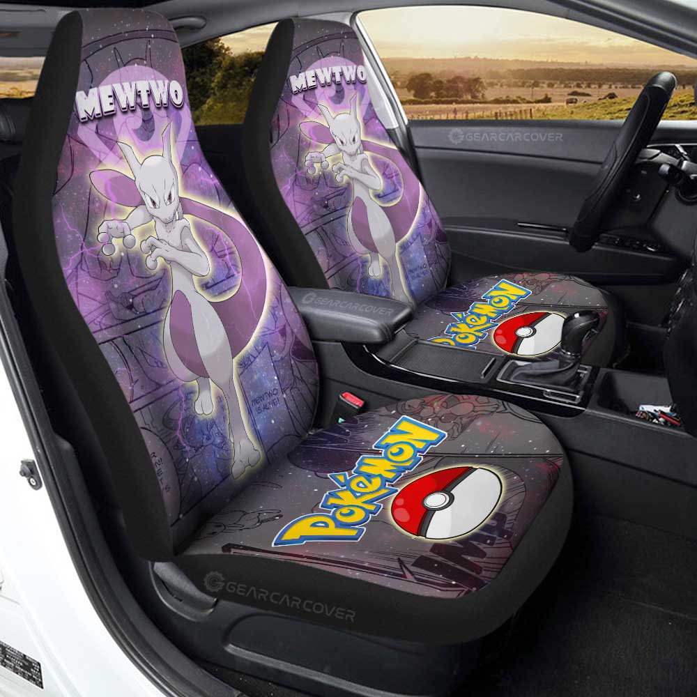 Mewtwo Car Seat Covers Custom Galaxy Manga Style - Gearcarcover - 1