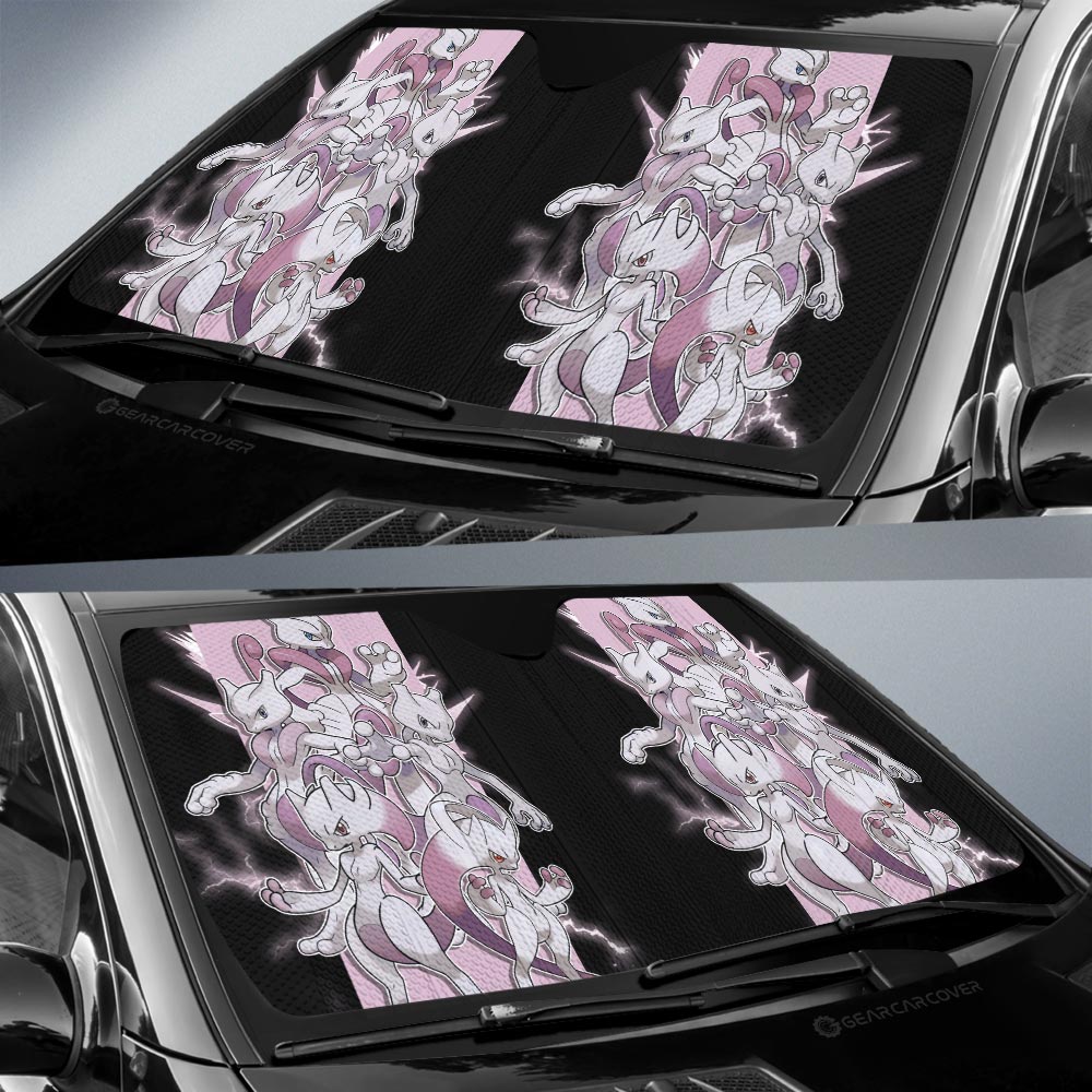 Mewtwo Car Sunshade Custom Car Accessories For Fans - Gearcarcover - 2
