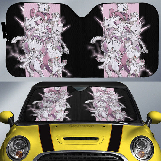 Mewtwo Car Sunshade Custom Car Accessories For Fans - Gearcarcover - 1