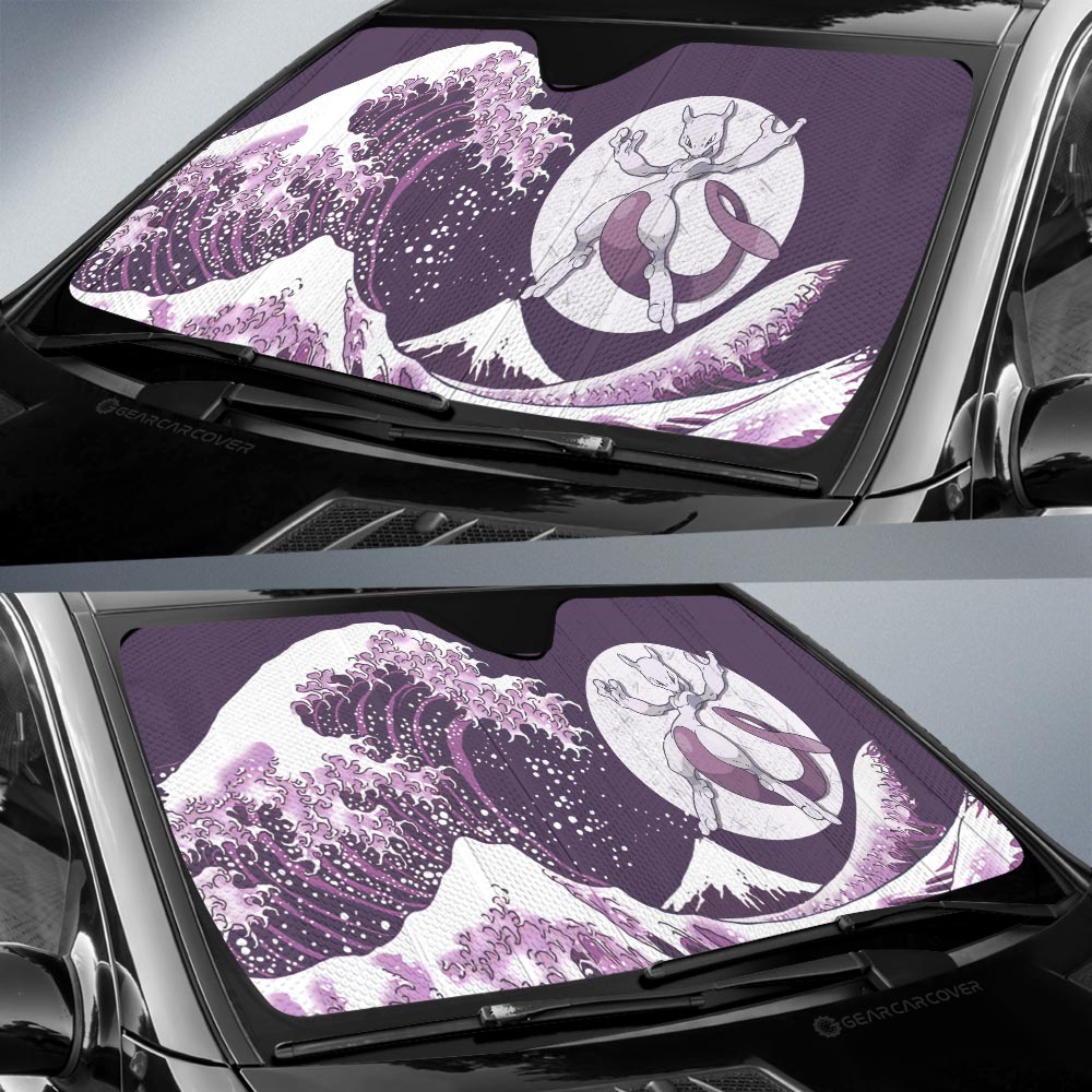 Mewtwo Car Sunshade Custom Pokemon Car Accessories - Gearcarcover - 2