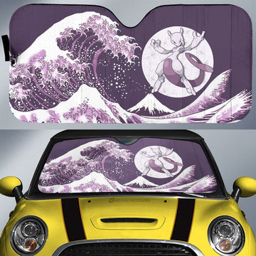 Mewtwo Car Sunshade Custom Pokemon Car Accessories - Gearcarcover - 1