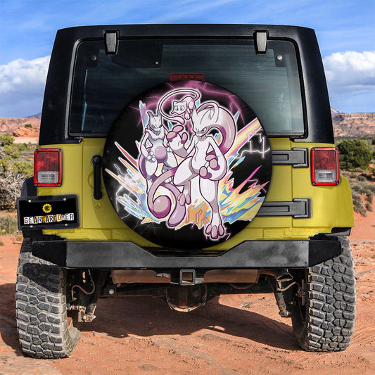 Mewtwo Evolution Spare Tire Cover Custom Anime - Gearcarcover - 2