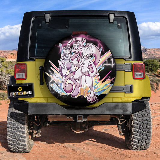 Mewtwo Evolution Spare Tire Cover Custom - Gearcarcover - 2