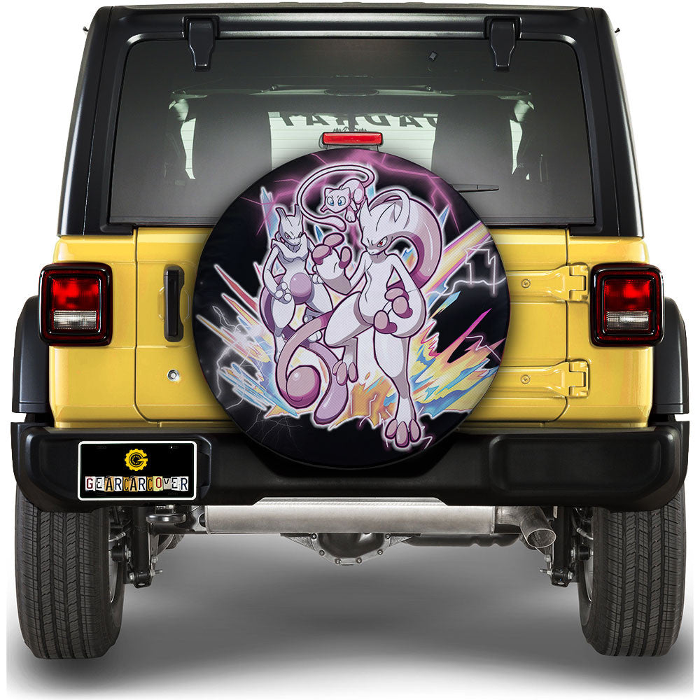 Mewtwo Evolution Spare Tire Cover Custom - Gearcarcover - 1