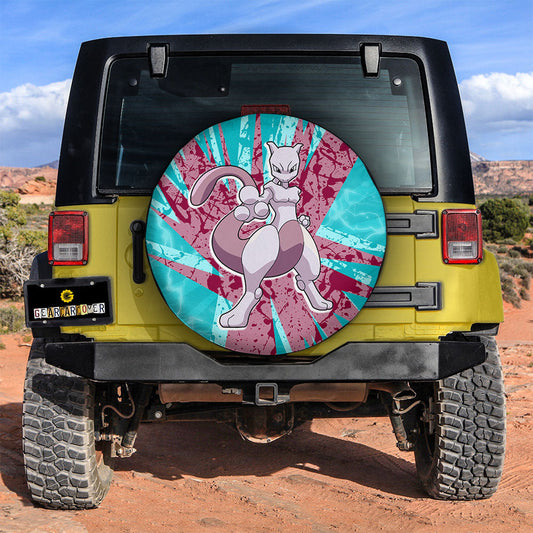 Mewtwo Spare Tire Cover Custom Anime For Fans - Gearcarcover - 2