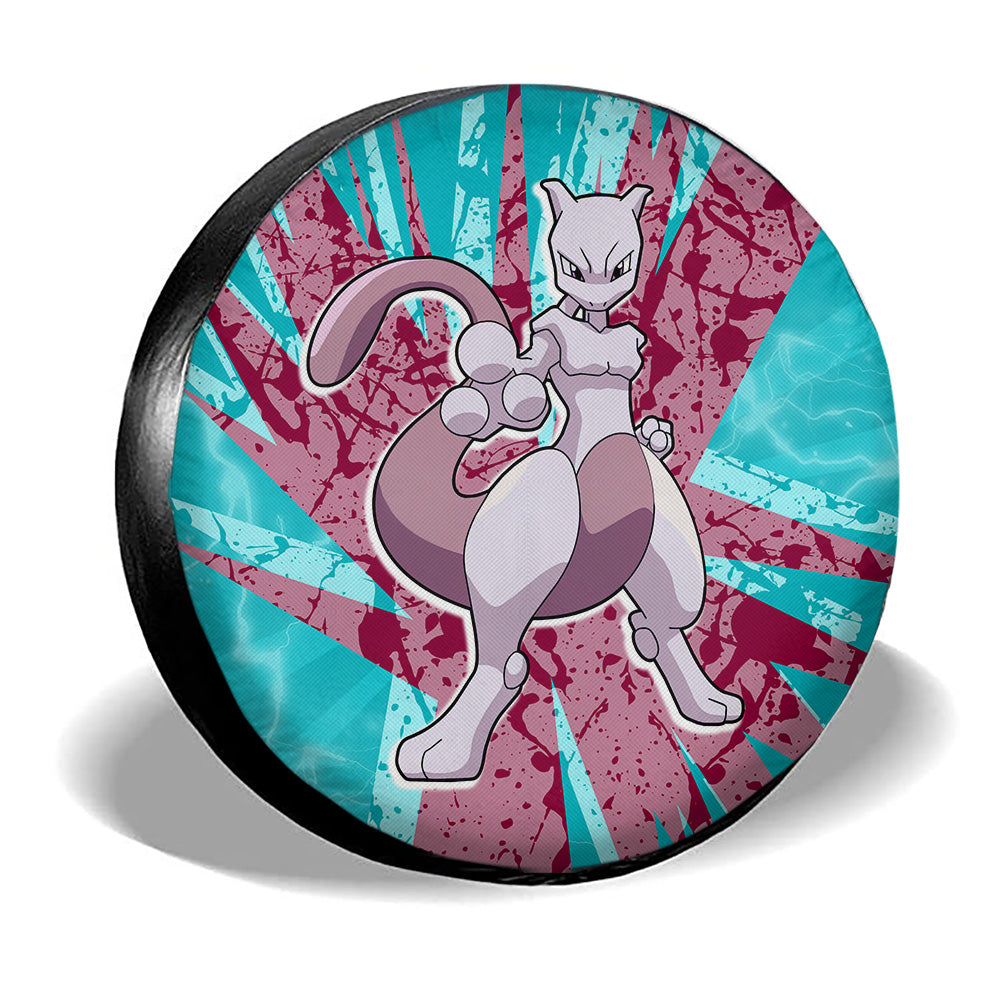 Mewtwo Spare Tire Cover Custom Anime For Fans - Gearcarcover - 3