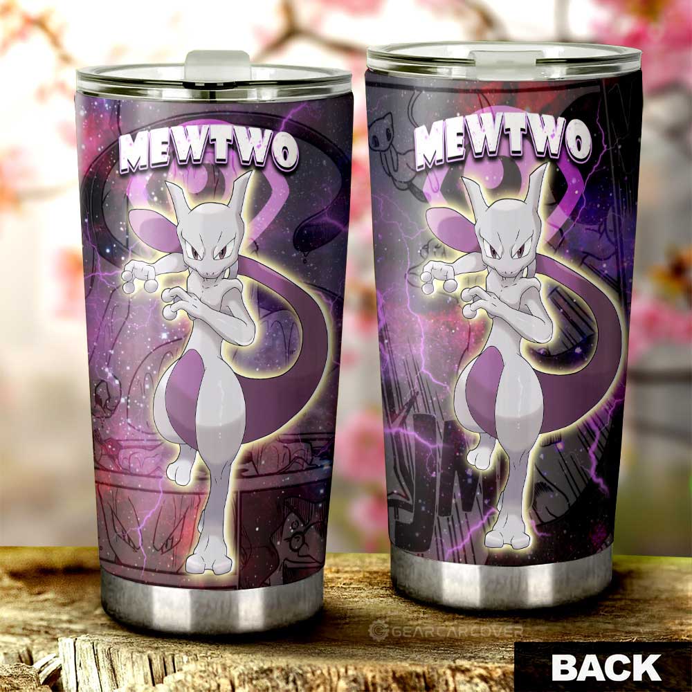 Mewtwo Tumbler Cup Custom Anime Galaxy Manga Style - Gearcarcover - 3