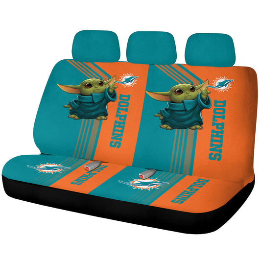 Miami Dolphins Car Back Seat Covers Custom Car Accessories - Gearcarcover - 1