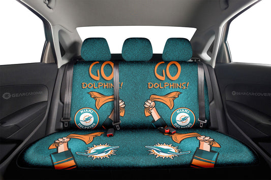 Miami Dolphins Car Back Seat Covers Custom Car Accessories - Gearcarcover - 2