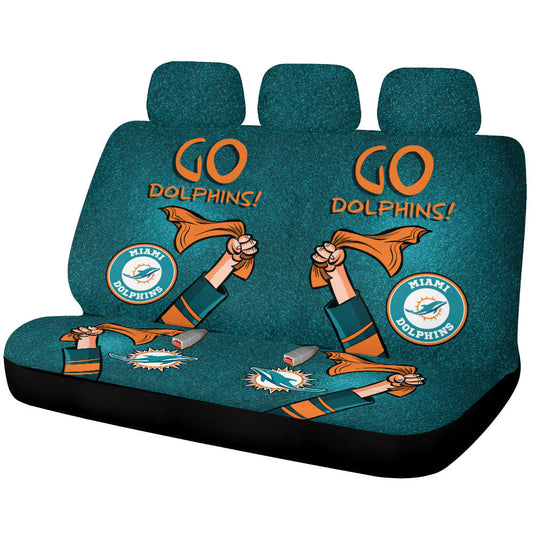 Miami Dolphins Car Back Seat Covers Custom Car Accessories - Gearcarcover - 1