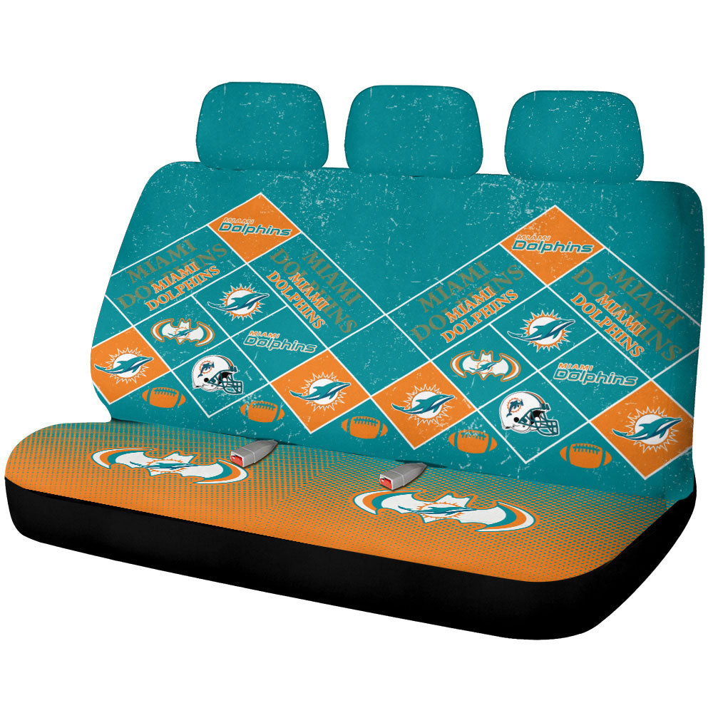 Miami Dolphins Car Back Seat Covers Sporty Team Collection - Gearcarcover - 1