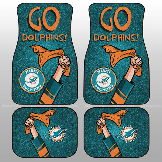 Miami Dolphins Car Floor Mats Custom Car Accessories - Gearcarcover - 1