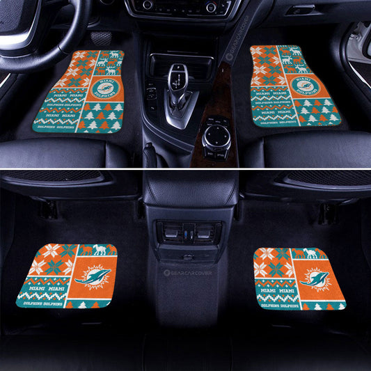 Miami Dolphins Car Floor Mats Custom Ugly Style Car Accessories - Gearcarcover - 2