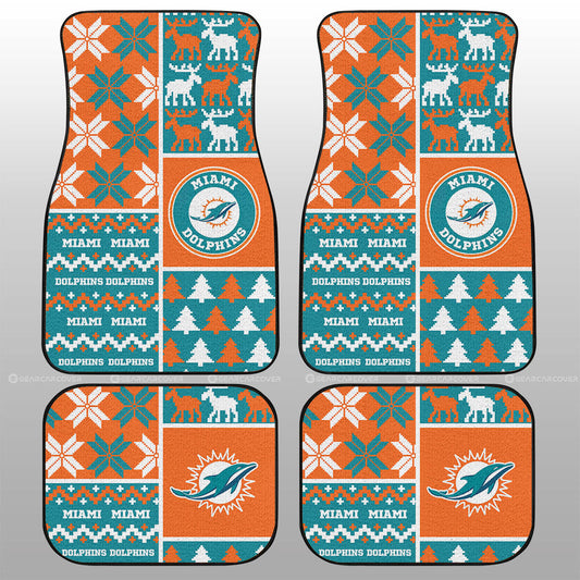 Miami Dolphins Car Floor Mats Custom Ugly Style Car Accessories - Gearcarcover - 1