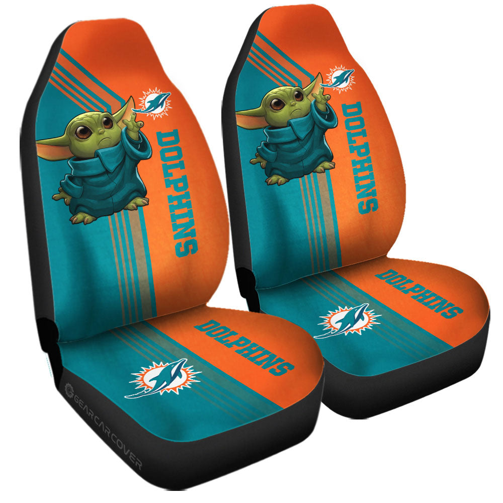 Miami Dolphins Car Seat Covers Baby Yoda Car Accessories - Gearcarcover - 3