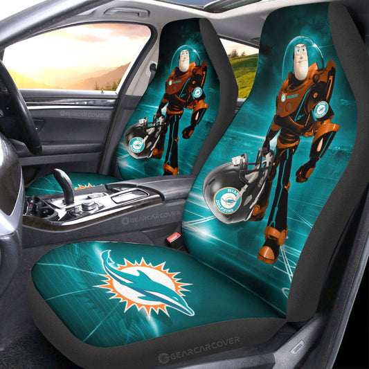 Miami Dolphins Car Seat Covers Buzz Lightyear Car Accessories For Fan - Gearcarcover - 1