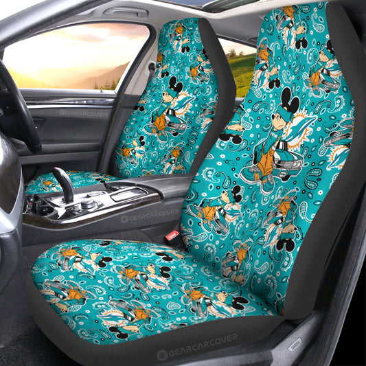 Miami Dolphins Car Seat Covers Cartoon Theme Collection - Gearcarcover - 1