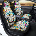 Miami Dolphins Car Seat Covers Custom Sugar Skull Car Accessories - Gearcarcover - 2