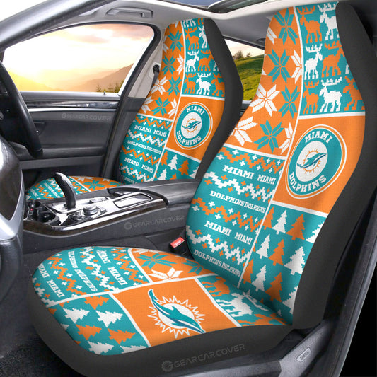 Miami Dolphins Car Seat Covers Custom Ugly Style Car Accessories - Gearcarcover - 1